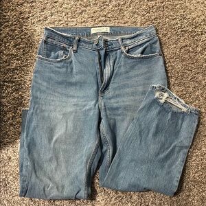 Abercrombie Curve Love Ankle Straight Ultra High Rise Jeans